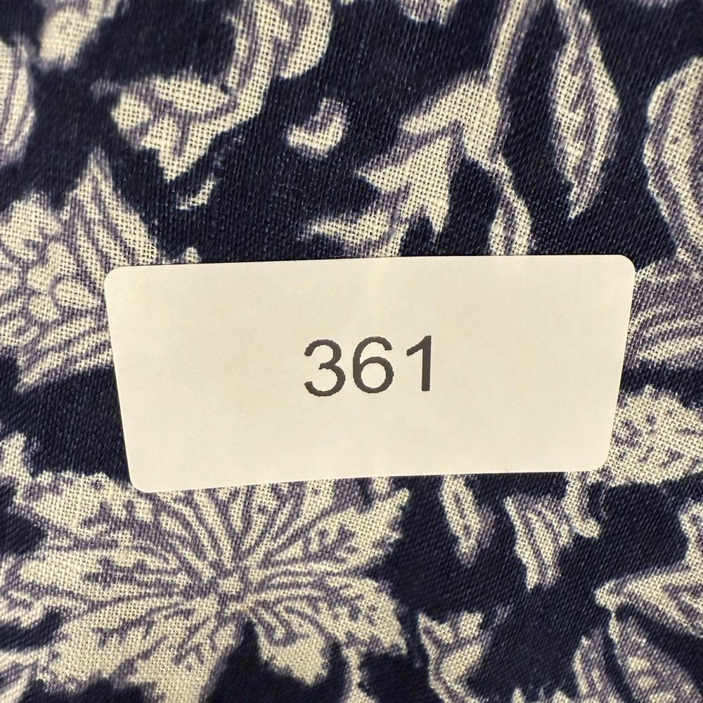J Jill linen navy floral boxy blouse large - Picture 8 of 8